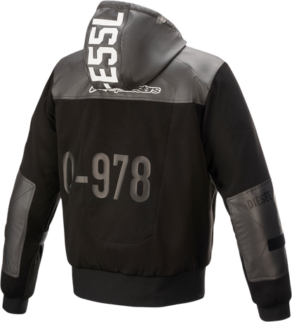 Alpinestars Shotaro hoodie in black, large size, featuring sporty design and brand logo on the front.