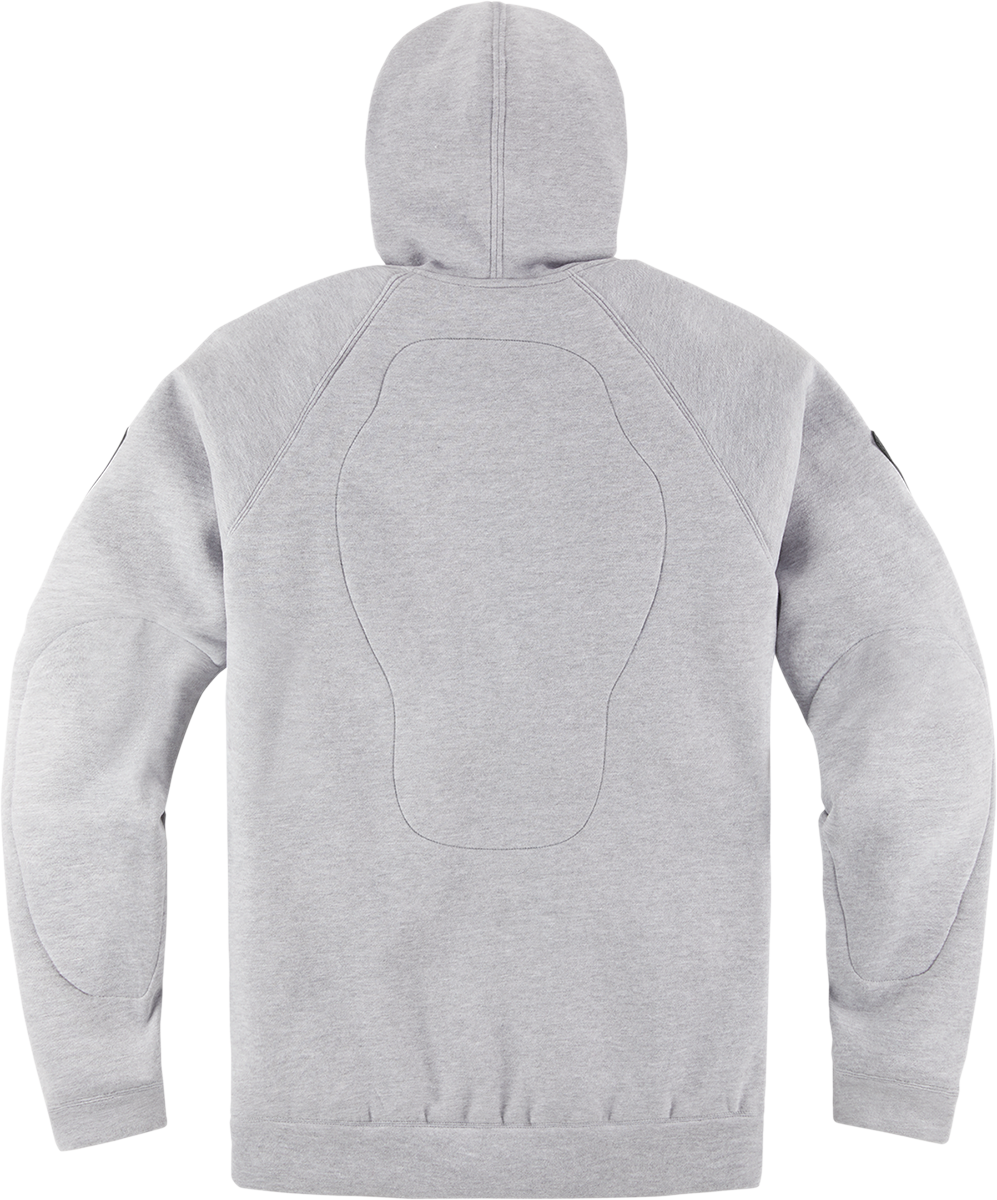 Gray ICON Uparmor™ Hoodie by Bill's Exhausts in XL, displayed with a front view showcasing its casual fit and soft fabric.