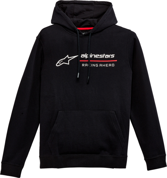 Black Alpinestars Linear Race Hoodie in Medium size, featuring a stylish design and logo, from Bill's Exhausts.