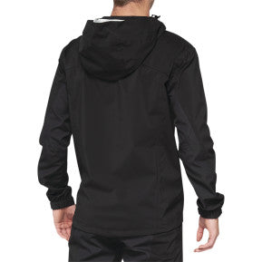 Black 100% Hydromatic jacket by Bill's Exhausts in XL, featuring a sleek design with durable fabric and detailed stitching.