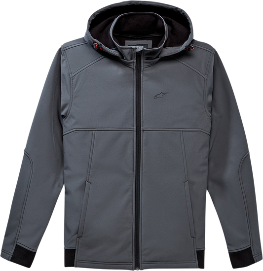 Alpinestars Acumen Jacket in charcoal, size medium, featuring a sleek design and durable fabric for motorcycle riding.