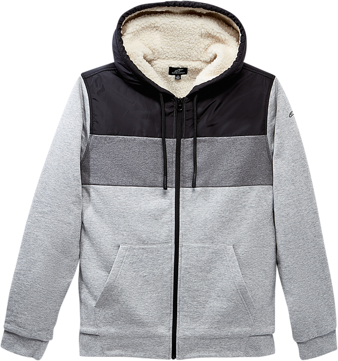 Alpinestars Hoist Hybrid Jacket in gray, large size, featuring a sleek design and durable fabric suitable for outdoor wear.