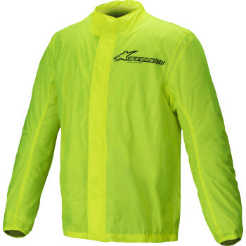 Yellow Fluo ALPINESTARS Hurricane Rain v2 Jacket in 4XL, waterproof motorcycle jacket with reflective accents.