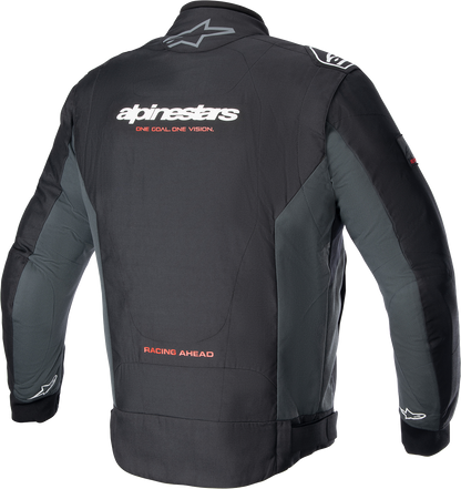 Alpinestars Monza Sport Jacket in black and gray, small size, featuring a lightweight, sporty design with brand logo details.