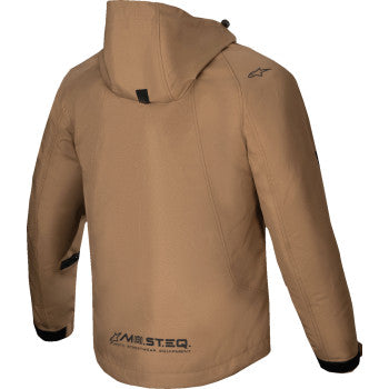 Alpinestars Morush WP Jacket in utility brown, 2XL, waterproof motorcycle jacket with protective features.