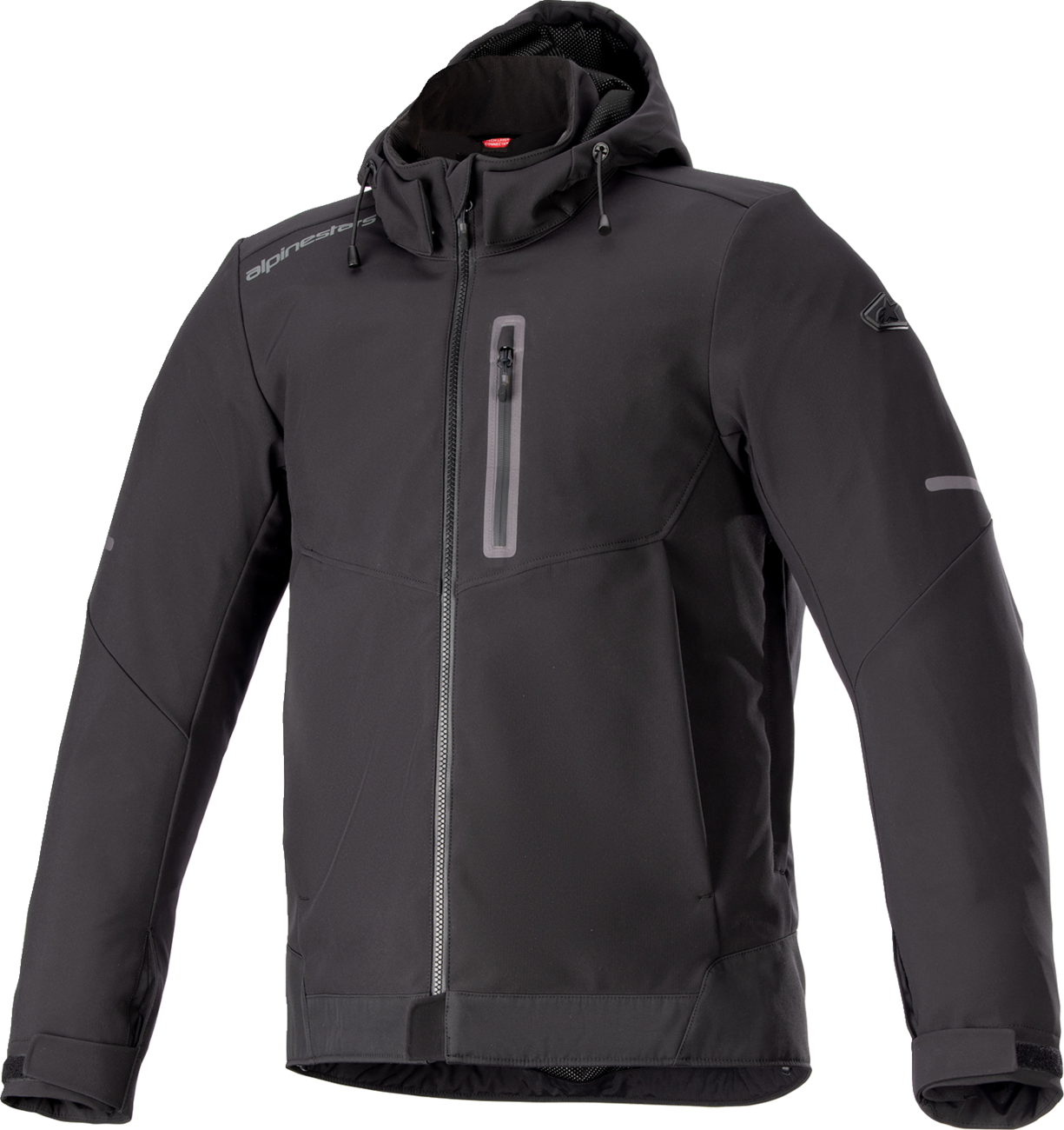 Alpinestars Neo waterproof jacket in black, small size, featuring a sleek design and waterproof material for outdoor protection.