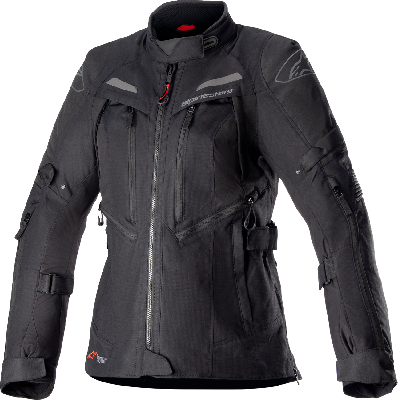 Black Alpinestars Stella Bogota Drystar jacket in medium, featuring protective design and waterproof material for riding comfort.