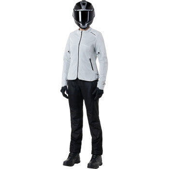 Alpinestars Stella C-1 Air Jacket in silver, small size, lightweight motorcycle jacket with ventilation and protective features.
