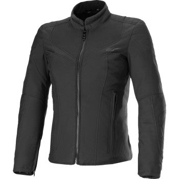 Alpinestars Stella Isla WR Black/Black XS motorcycle jacket with protective armor and stylish design.