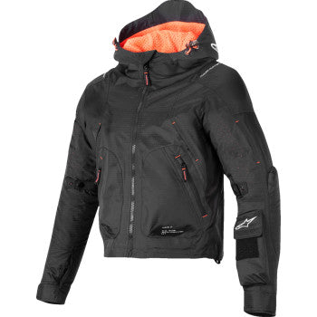 Alpinestars Stella Molly Air Jacket in black and coral fluo, size XL, featuring lightweight, breathable motorcycle jacket design.