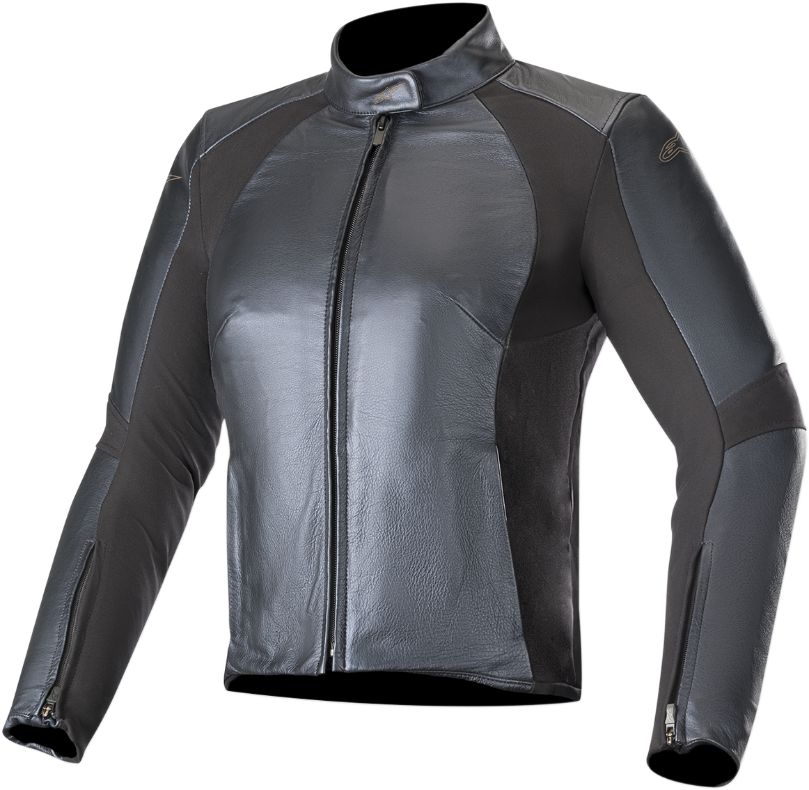 Blue Alpinestars Stella Vika v2 women's leather jacket, US 14, EU 50, with stylish design and premium leather details.