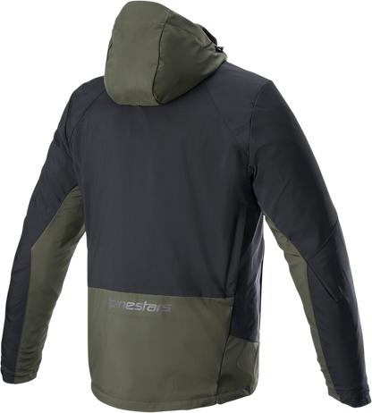 Alpinestars Stratos v2 Green Motorcycle Jacket in large size, featuring a sleek design and protective features.