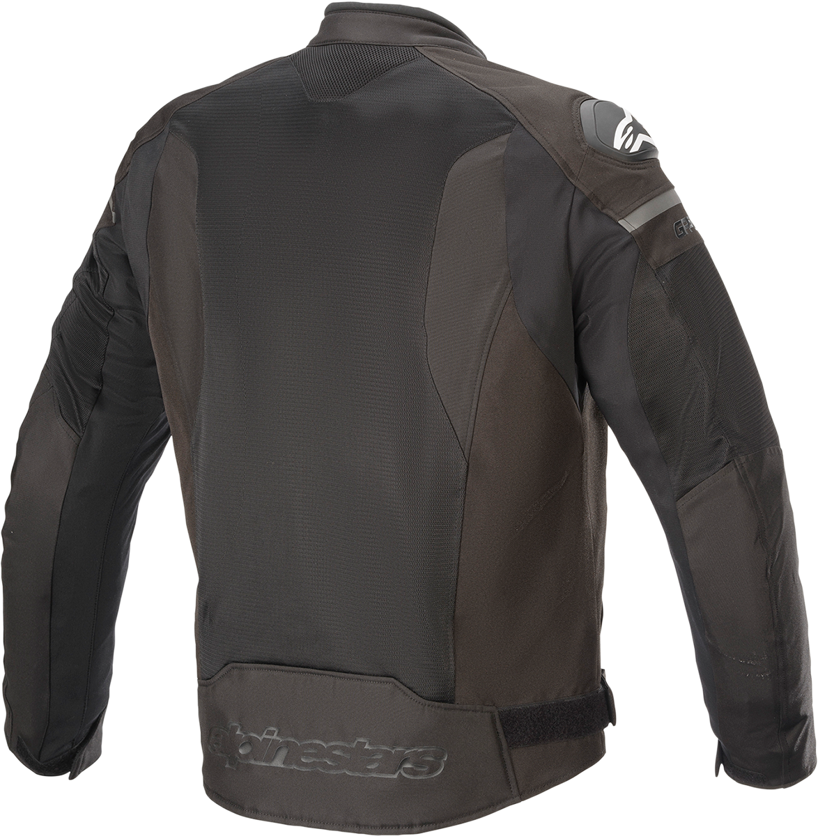 Alpinestars T-GP Plus R Air Jacket in black, 3XL, featuring protective armor and ventilation panels for motorcycle riding.