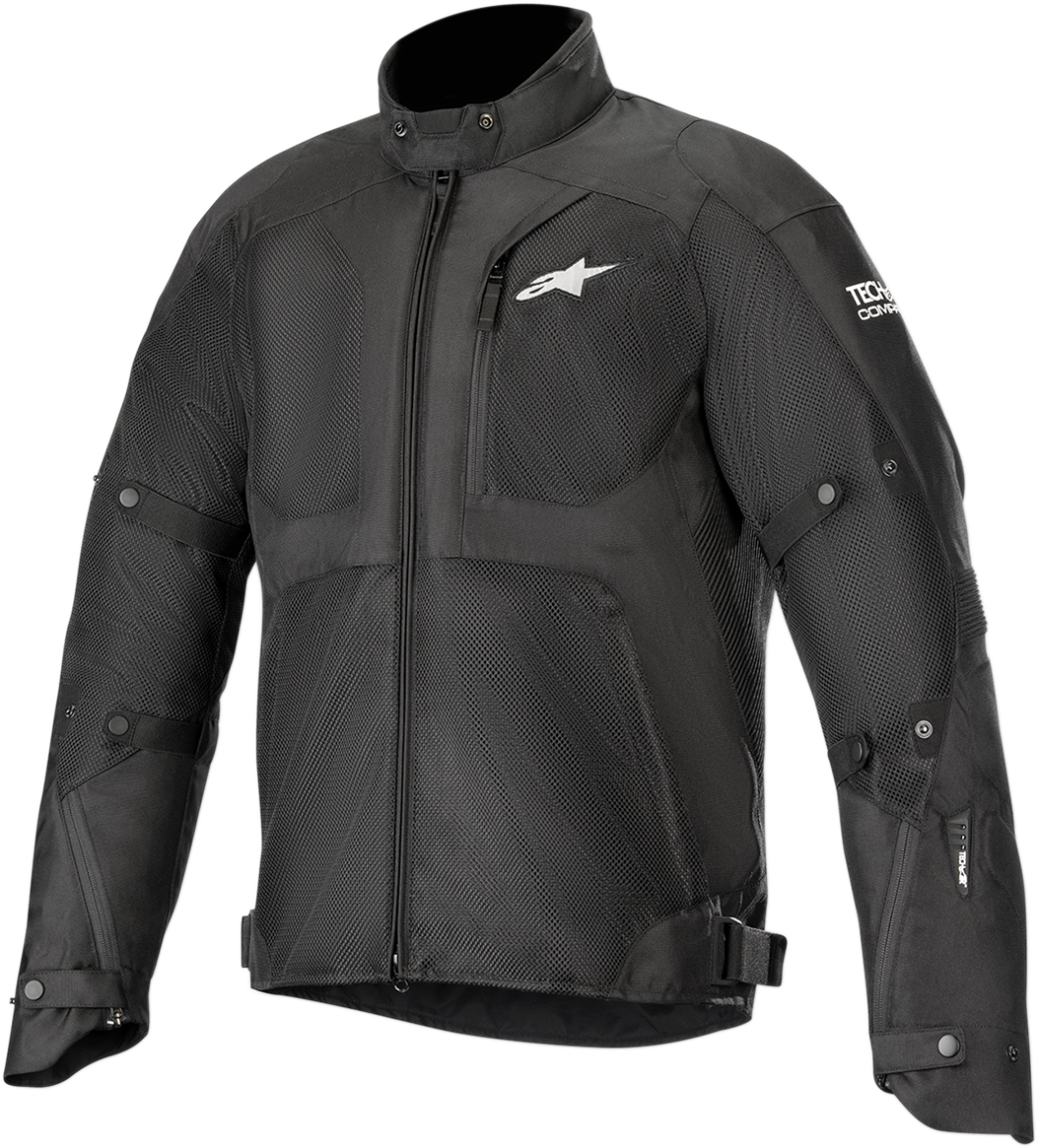 Alpinestars Tailwind Air waterproof jacket in black, 3XL, with a sleek design and waterproof material for outdoor protection.