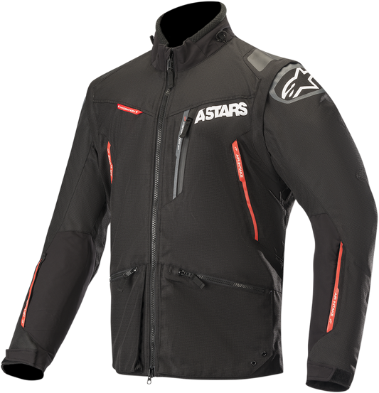 Alpinestars Venture-R motorcycle jacket in black and red, 2XL, with protective armor and adjustable features.