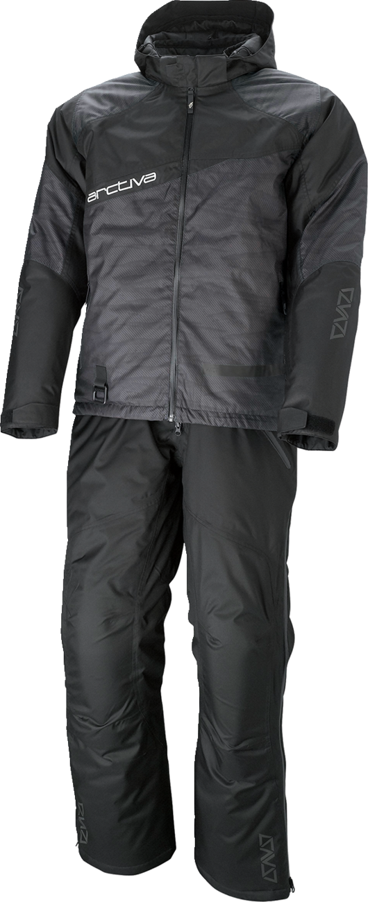 Bill's Exhausts ARCTIVA Pivot 5 Hooded Jacket in black, 3XL, shown with front view and hood details.