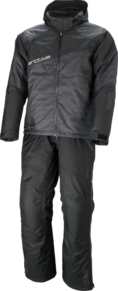 Bill's Exhausts ARCTIVA Pivot 5 Hooded Jacket in black, 3XL, shown with front view and hood details.