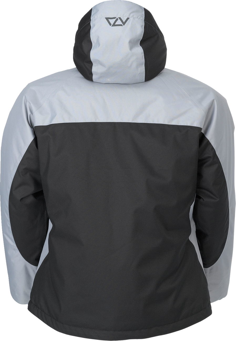 Gray ARCTIVA Women's Pivot 5 Hooded Jacket, Small, with front zipper and hood, designed for outdoor wear.