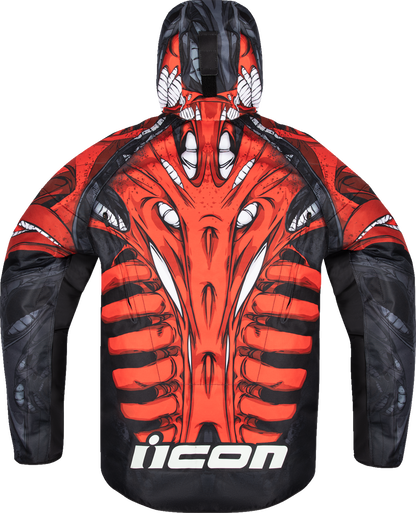 Red ICON Airform Manik'r™ jacket in 2XL, featuring a sleek design and durable fabric, perfect for stylish outerwear.