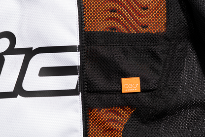 White ICON Hooligan™ CE Jacket in 2XL by Bill's Exhausts, featuring durable design and protective features.