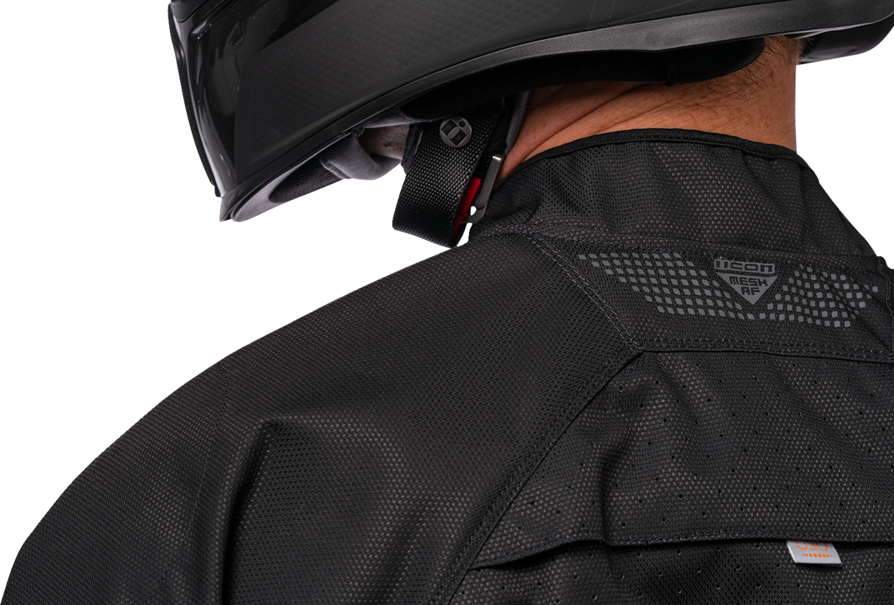 Black ICON Mesh AF™ Jacket in 2XL from Bill's Exhausts, featuring a lightweight mesh design and casual jacket style.