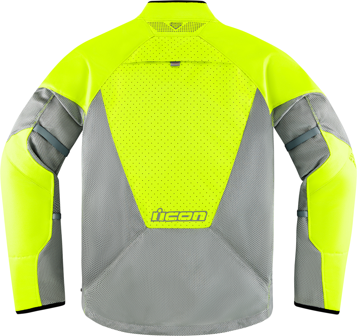 Gray and hi-vis ICON Mesh AF™ jacket by Bill's Exhausts, small size, lightweight and breathable mesh design.