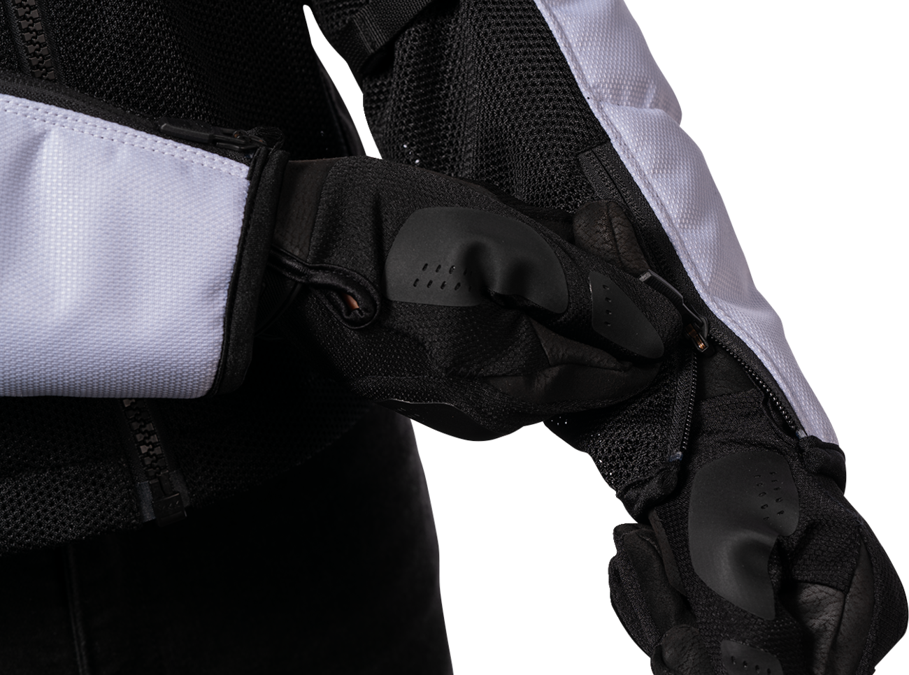 Bill's Exhausts ICON Mesh AF™ Jacket in black and white, XL size, showcasing lightweight, breathable fabric and stylish design.