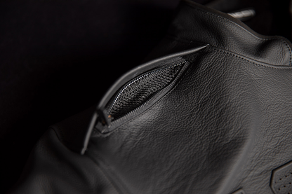 Black ICON Motorhead3™ Jacket in 2XL from Bill's Exhausts, featuring a sleek design and durable fabric for motorcycle riding.