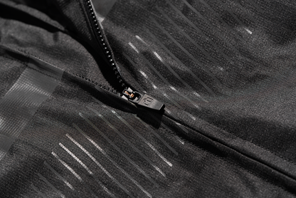 Black ICON PDX3™ jacket in XL from Bill's Exhausts, showcasing a stylish, fitted design with visible branding and detailed fabric texture.