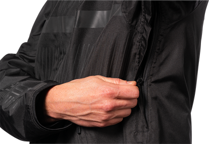 Black ICON PDX3™ Jacket in XL by Bill's Exhausts, featuring a sleek design and durable fabric.