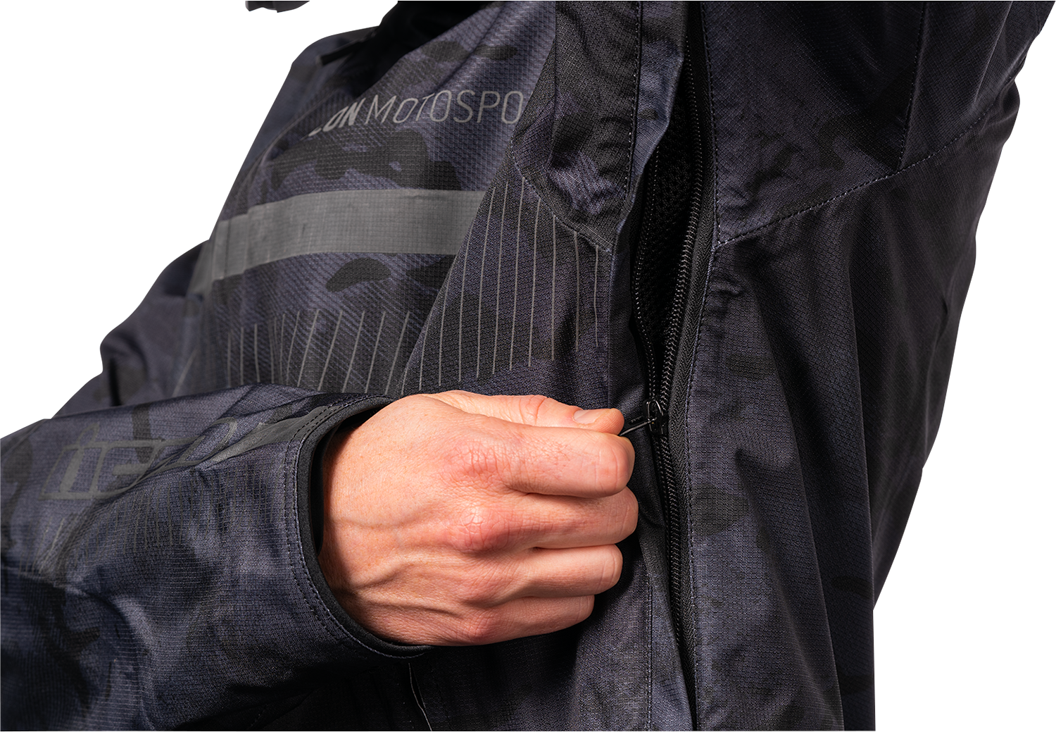 Bill's Exhausts ICON PDX3™ jacket in dark camouflage, 3XL, with a front zipper and multiple pockets.