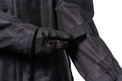 Bill's Exhausts ICON PDX3™ jacket in dark camo, medium size, featuring a stylish camouflage pattern and durable fabric.