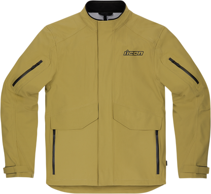 Bill's Exhausts ICON Stormhawk Jacket CE in tan, medium size, featuring durable protective design for motorcycle riding.
