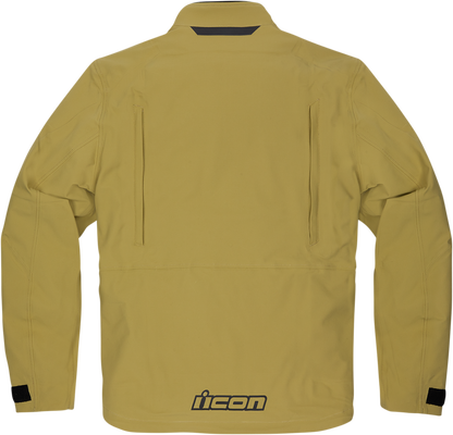 Bill's Exhausts ICON Stormhawk Jacket CE in tan, medium size, featuring protective armor and stylish design.