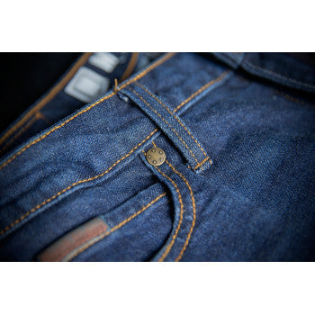 ICON Women's MH1000™ Blue Jeans by Bill's Exhausts, stylish denim with a classic fit, shown in a natural front view.