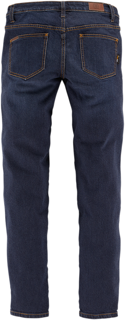 Blue ICON Women's MH1000™ Jeans by Bill's Exhausts, size 6, featuring classic denim style and tailored fit.