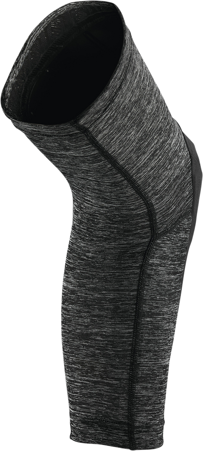 Gray and black 100% Teratec knee guards from Bill's Exhausts in XL size, designed for protective support during activities.