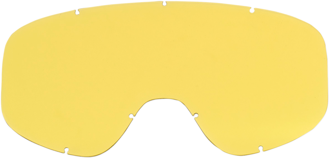 Yellow Biltwell Moto 2.0 Lens for motorcycle, featuring a clear, durable lens with black mounting frame, designed for Biltwell helmets.