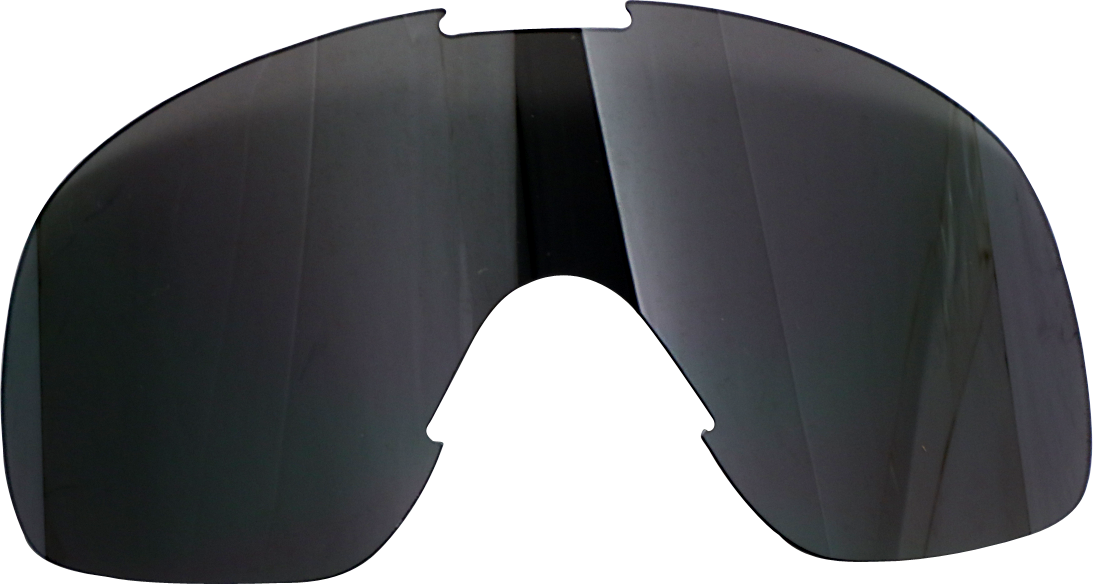 BILTWELL Overland Goggle Lens in chrome with smoke mirror finish, designed for motorcycle goggles by Bill's Exhausts.