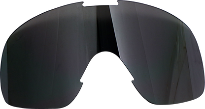 BILTWELL Overland Goggle Lens in chrome with smoke mirror finish, designed for motorcycle goggles by Bill's Exhausts.