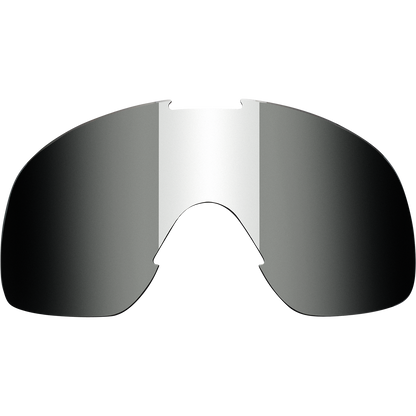 BILTWELL Overland Goggle Lens in chrome with smoke mirror finish, designed for motorcycle goggles by Bill's Exhausts