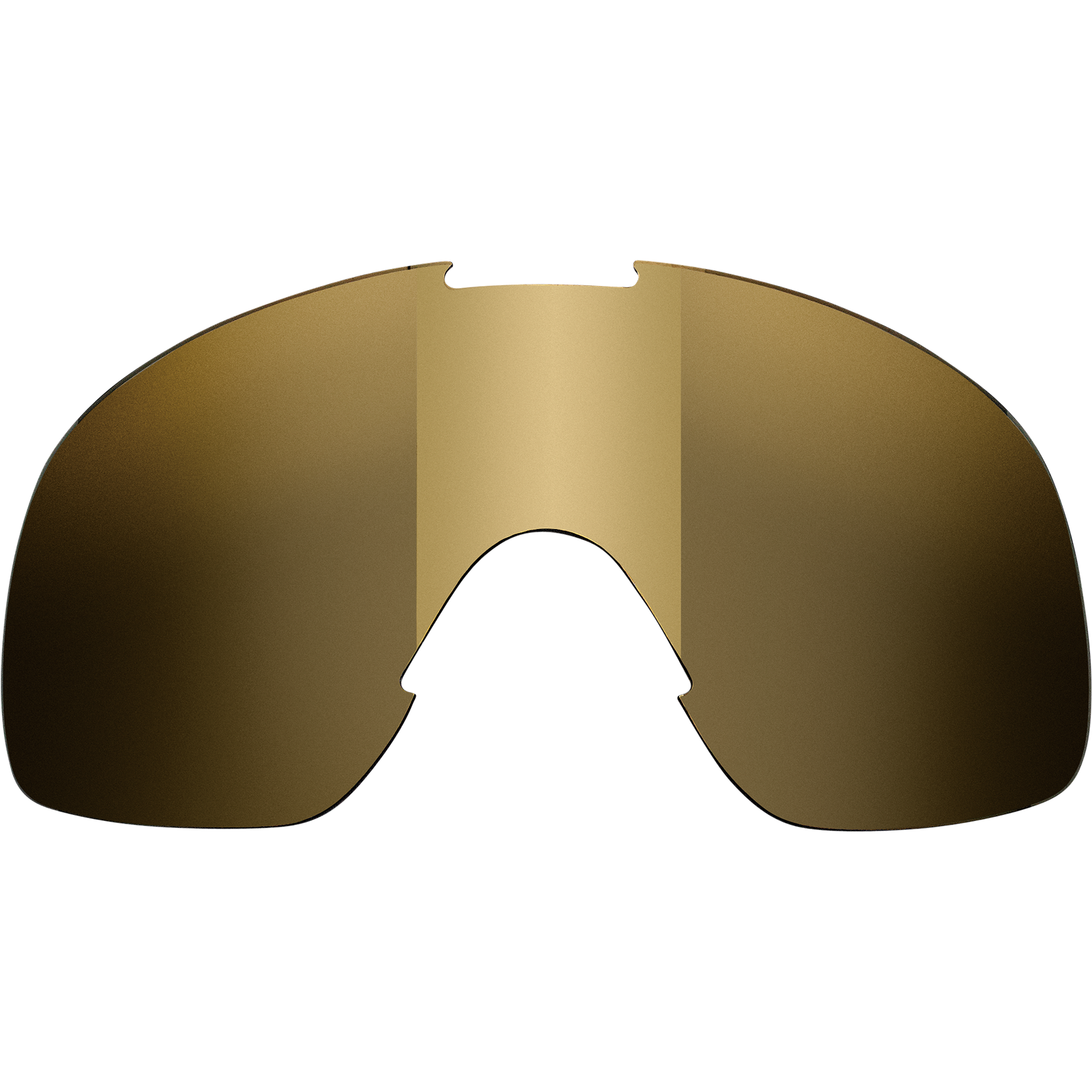 BILTWELL Overland Goggle Lens in gold and smoke mirror finish, designed for motorcycle goggles by Bill's Exhausts.