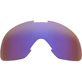 BILTWELL Overland Goggle Lens with violet and brown mirror finish, designed for motorcycle goggles by Bill's Exhausts.