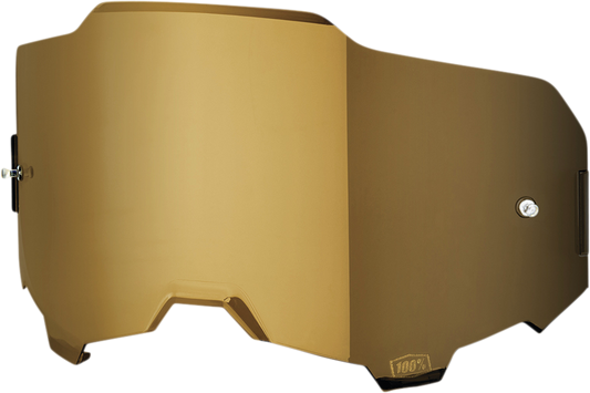 Bill's Exhausts 100% Armega Lens in True Gold, high-quality motorcycle lens with a vibrant gold finish.