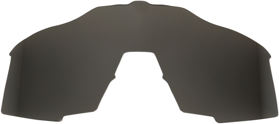Bill's Exhausts 100% Speedcraft lens in black mirror finish, showcasing a high-quality motorcycle lens with reflective black coating.