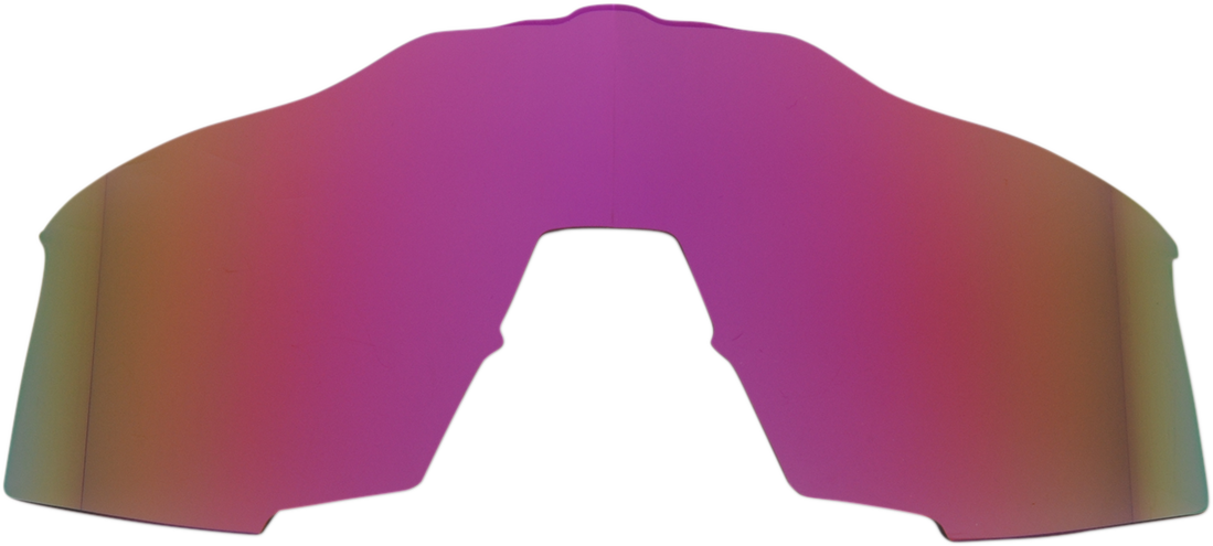 Purple mirror lens for motorcycle helmets from Bill's Exhausts, 100% Speedcraft series, model 62001-262-01, reflective and stylish.