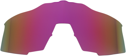 Purple mirror lens for motorcycle helmets from Bill's Exhausts, 100% Speedcraft series, model 62001-262-01, reflective and stylish.