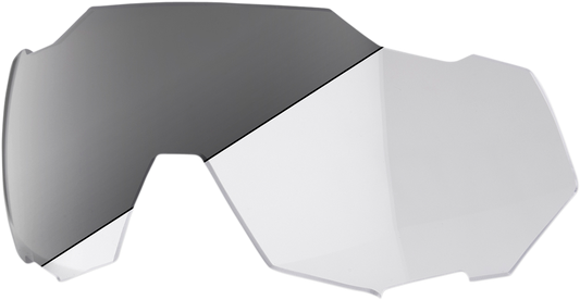 Photochromic 100% Speedtrap Lens by Bill's Exhausts, showing clear to tinted transition for versatile eyewear.