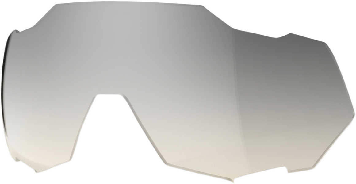 Yellow silver mirror Speedtrap lens for sunglasses by Bill's Exhausts, showcasing its reflective surface and stylish design.