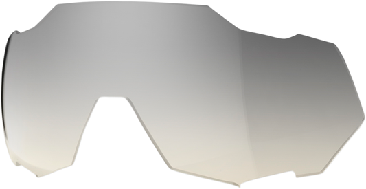 Yellow silver mirror Speedtrap lens for sunglasses by Bill's Exhausts, showcasing its reflective surface and stylish design.